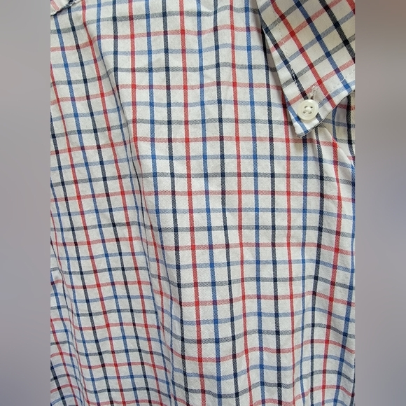 Pendleton Men's Collared Striped Red, White Blue Button Down Shirt Size Large - Picture 3 of 4